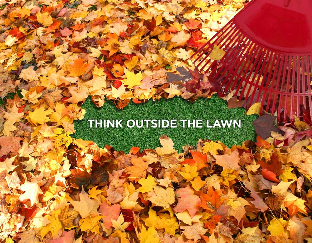 Think outside the lawn poster