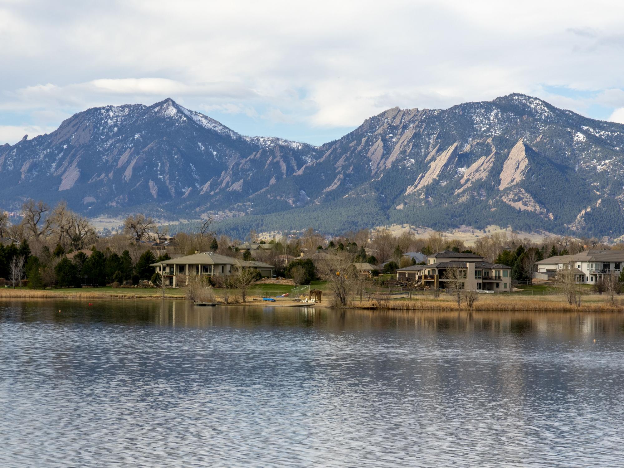 The Flatirons as seen from Boulder Resevoir.